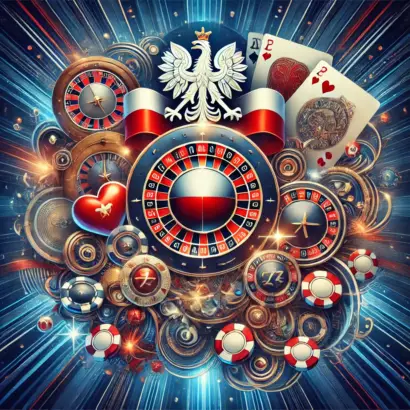Wir żetonów i kart wokół koła ruletki
